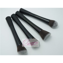 Silicone Handle cabelo sintético 4 Pieces Makeup Brush Set